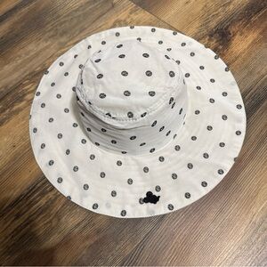 Disney Parks Minnie Sun Hat Wide Brim Foldable Off White Adult Floppy RARE